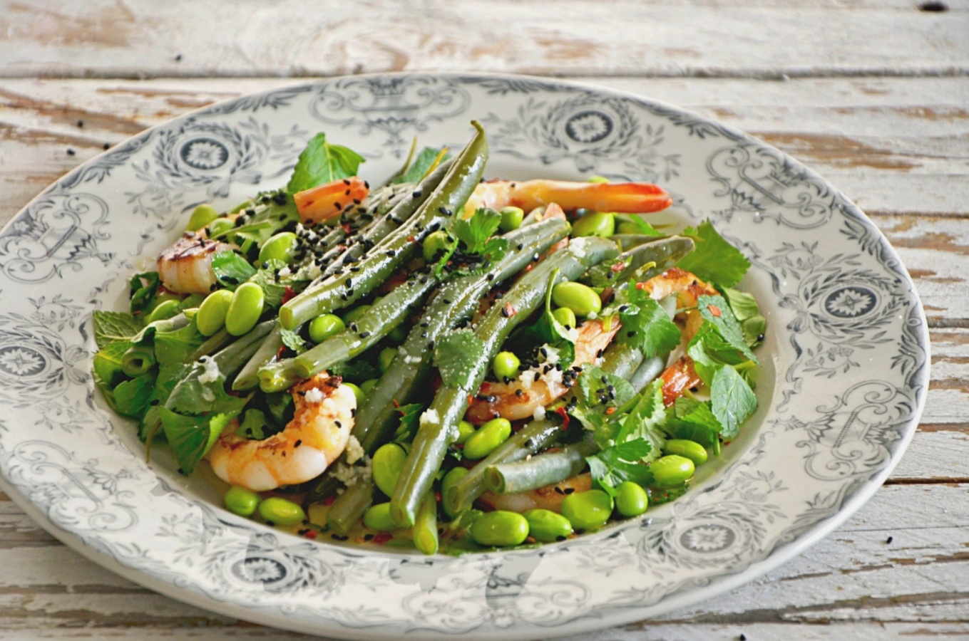 ΦΑΣΟΛΑΚΙΑ ΜΕ ΓΑΡΙΔΕΣ ΚΑΙ EDAMAME