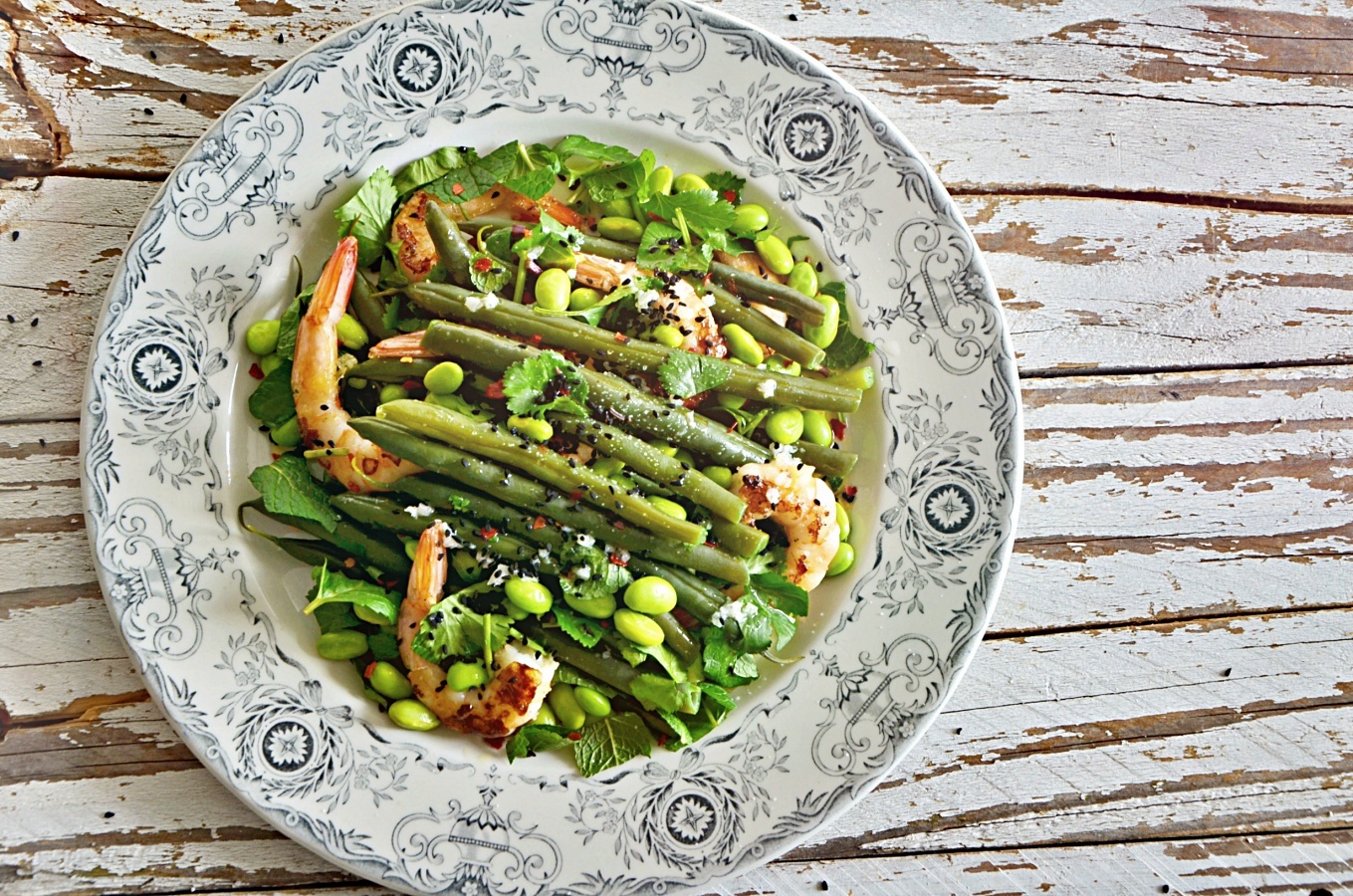ΦΑΣΟΛΑΚΙΑ ΜΕ ΓΑΡΙΔΕΣ ΚΑΙ EDAMAME